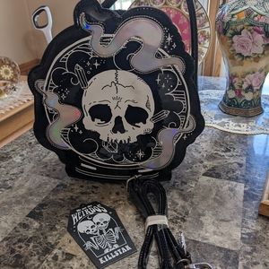 Killstar Crystal Ball Holographic Skull Purse